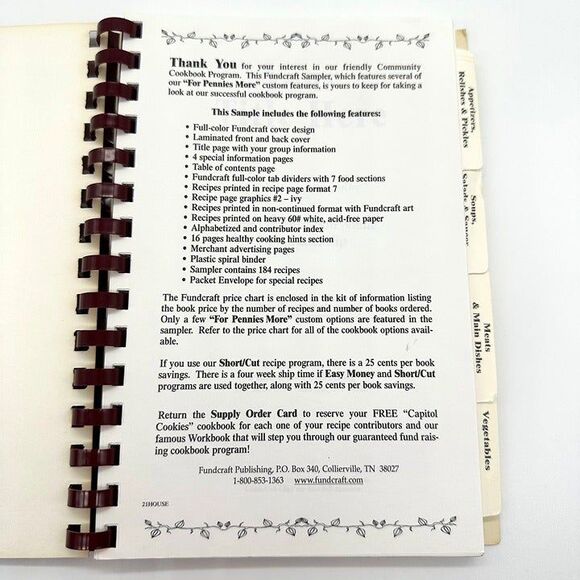 Treasures From Heaven Fundcraft Sampler Recipes Cookbook 1999 Vintage - Picture 3 of 8
